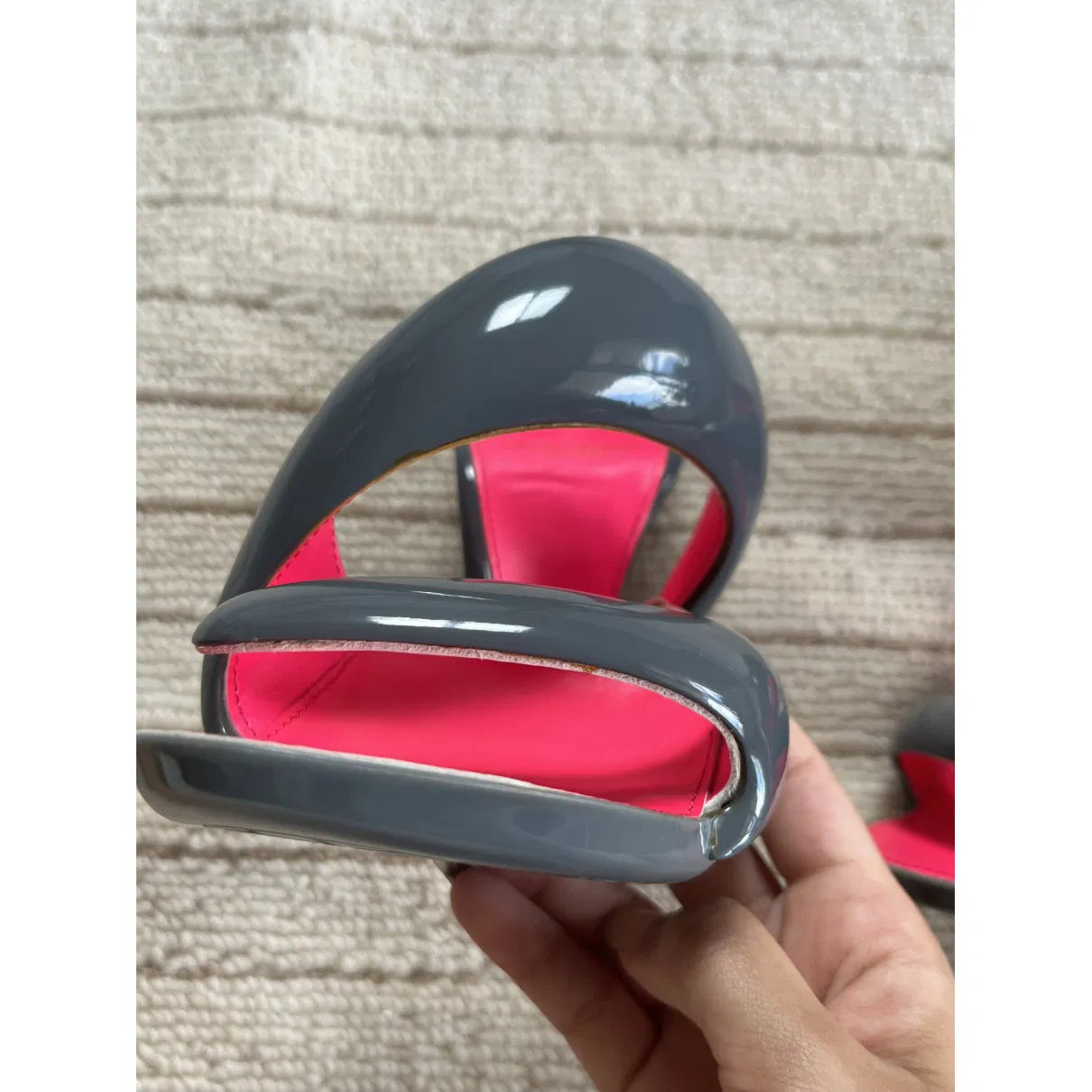 Grey and pink Mojito heels