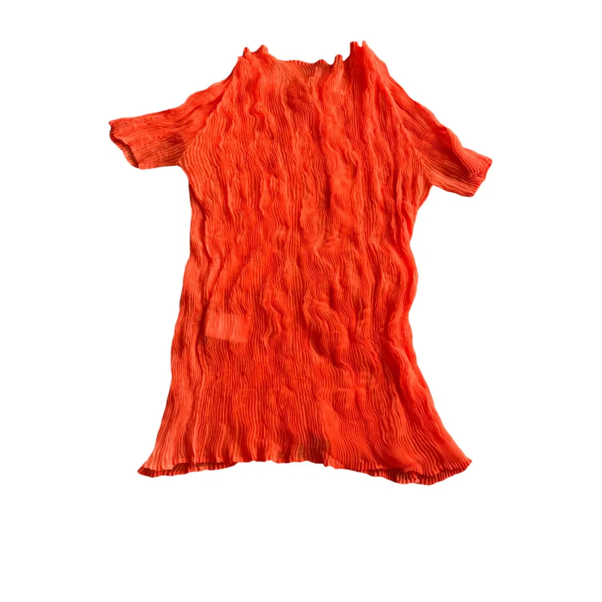 Orange pleated top