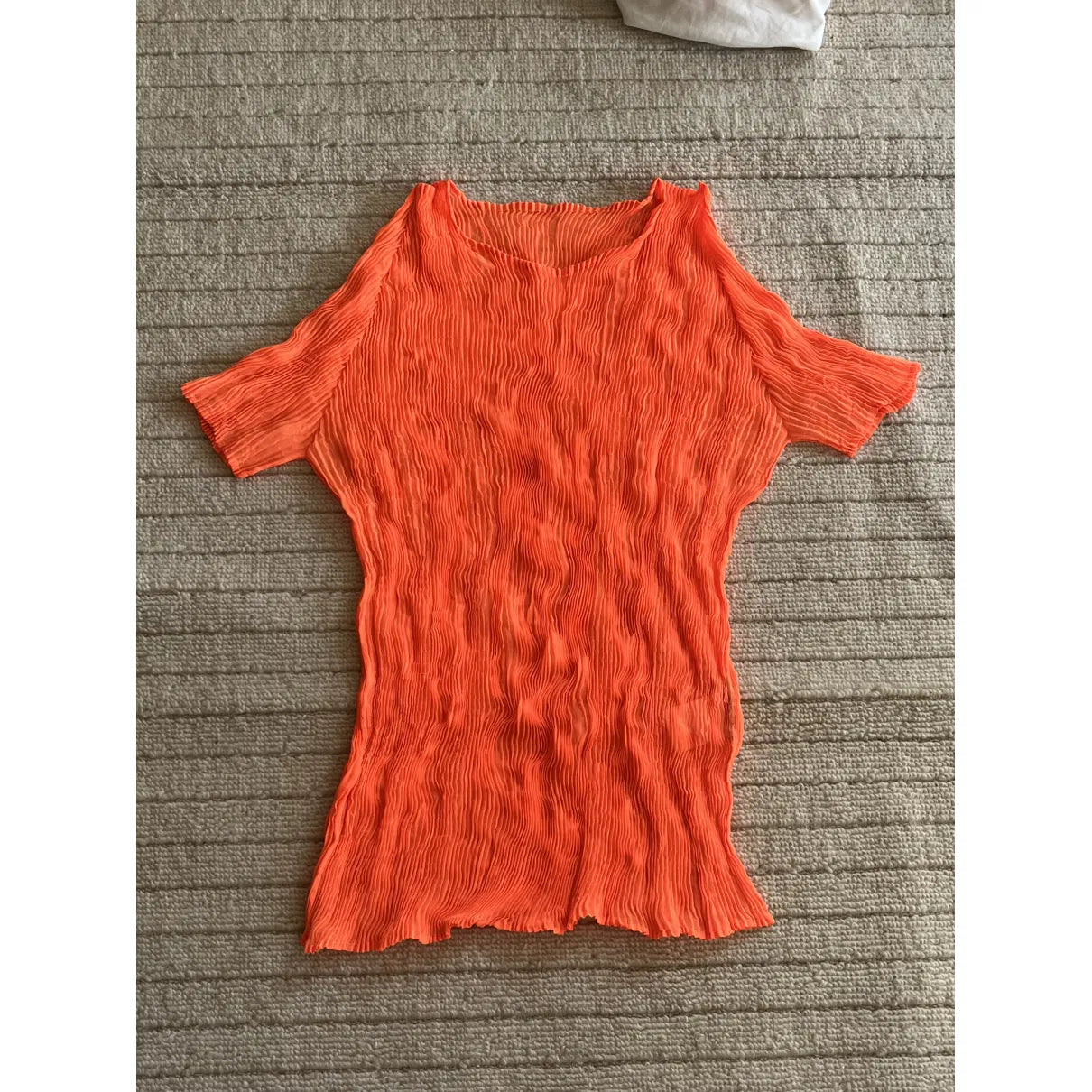 Orange pleated top