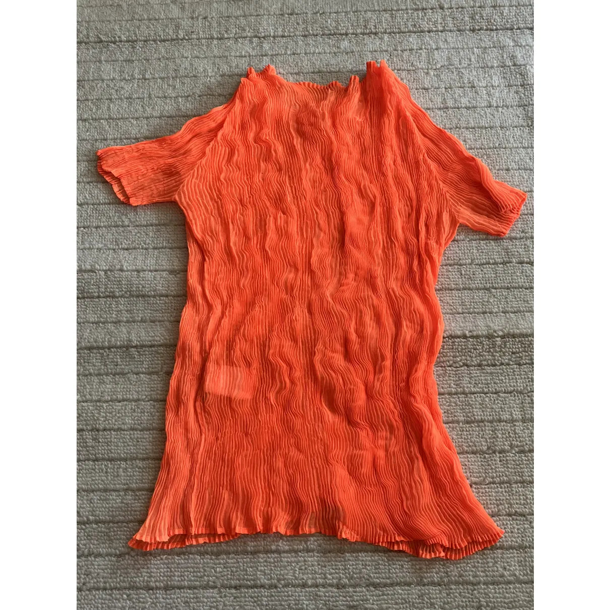 Orange pleated top