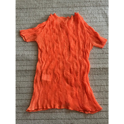 Orange pleated top