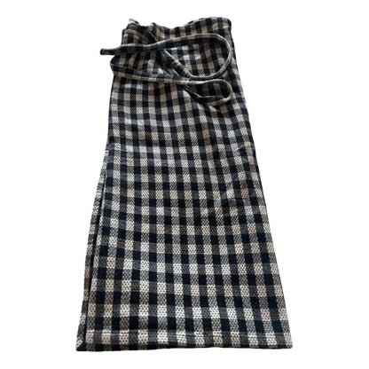 Black cotton maxi skirt