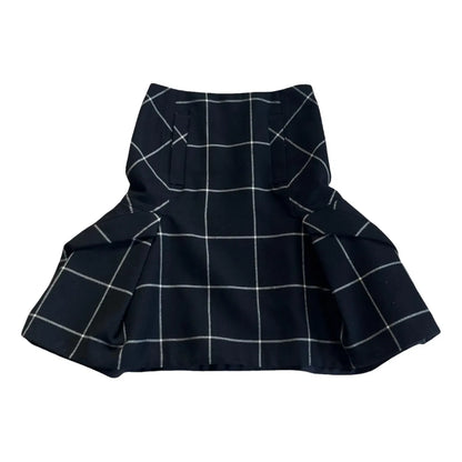 Midi skirt in black wool