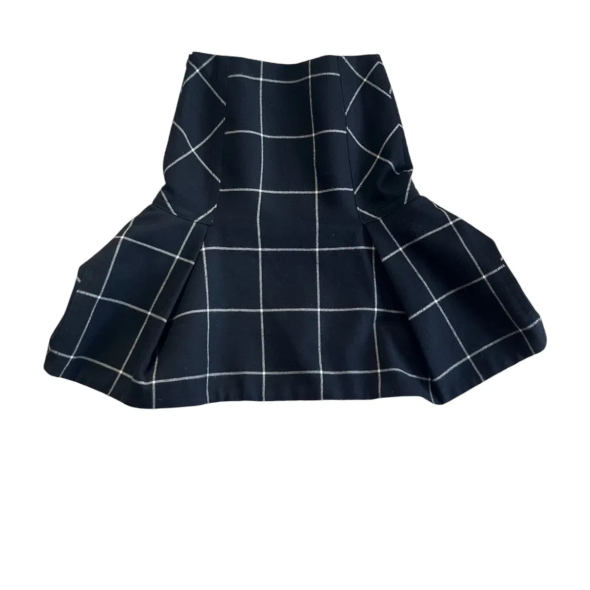 Midi skirt in black wool