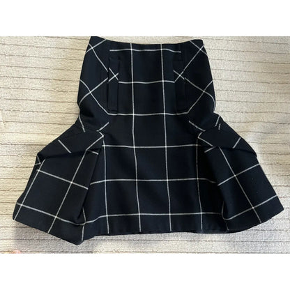 Midi skirt in black wool