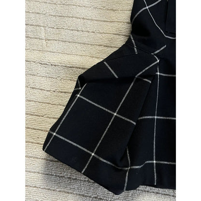 Midi skirt in black wool