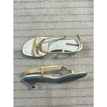 Linea Rossa kitten mules in yellow