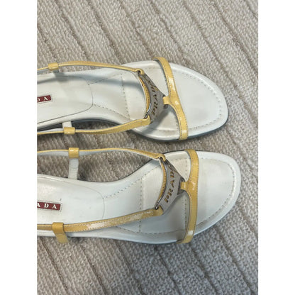 Linea Rossa kitten mules in yellow