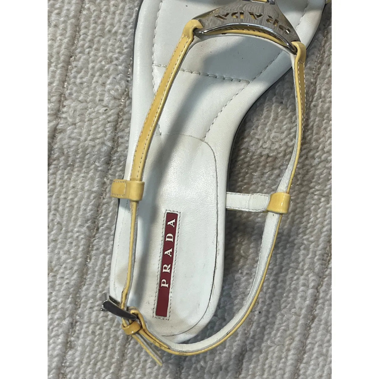 Linea Rossa kitten mules in yellow