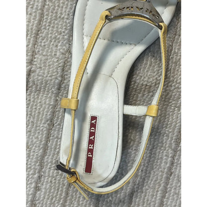 Linea Rossa kitten mules in yellow