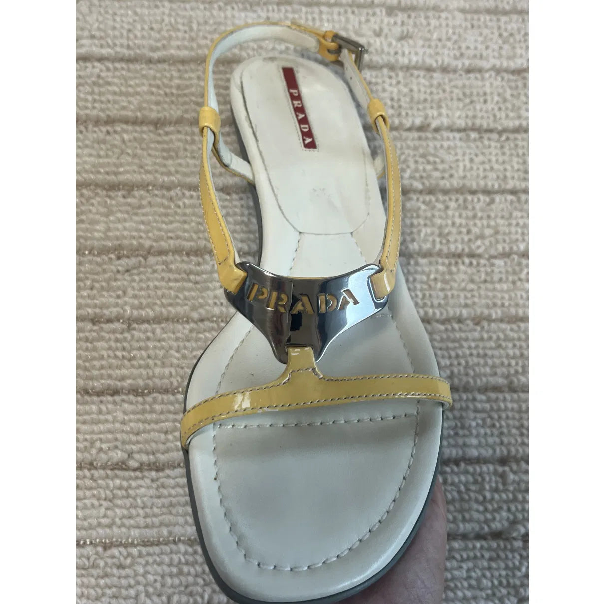 Linea Rossa kitten mules in yellow