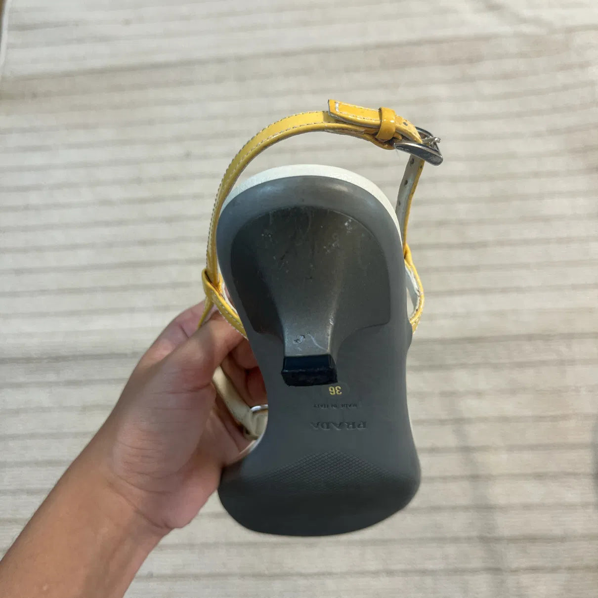 Linea Rossa kitten mules in yellow