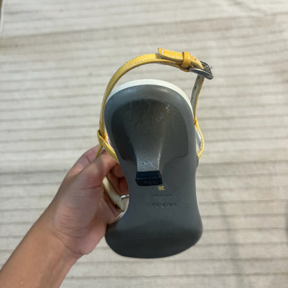 Linea Rossa kitten mules in yellow