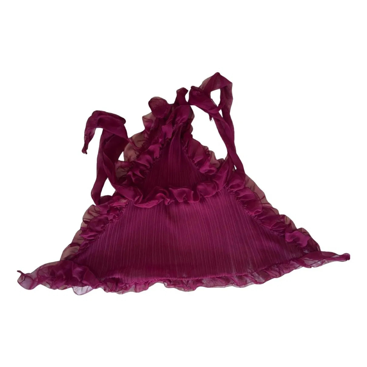 Pleated scarf bolero in purple