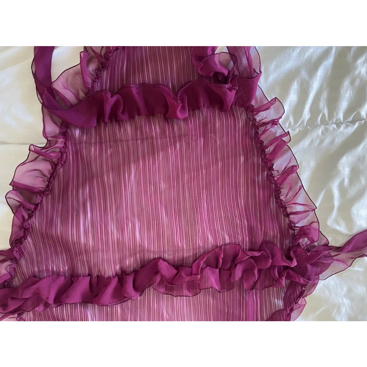 Pleated scarf bolero in purple