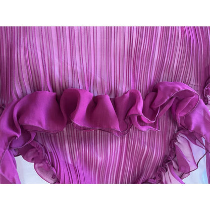 Pleated scarf bolero in purple