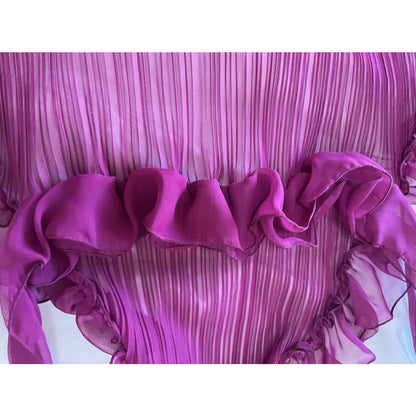 Pleated scarf bolero in purple