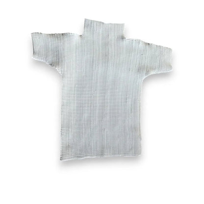 Pleated turtleneck in white