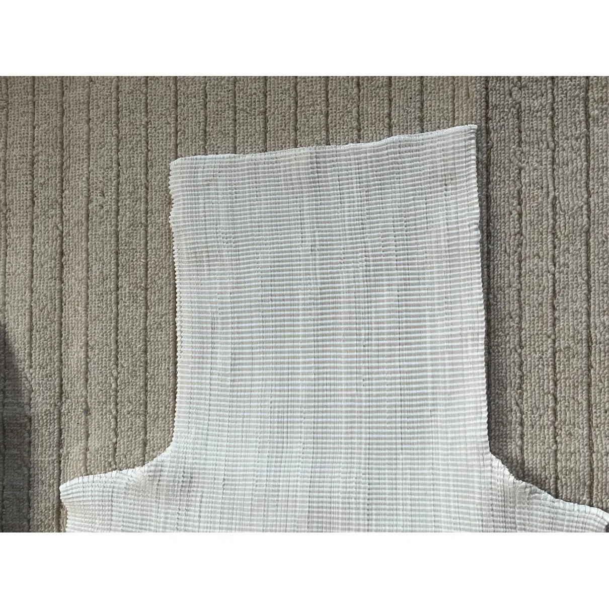 Pleated turtleneck in white