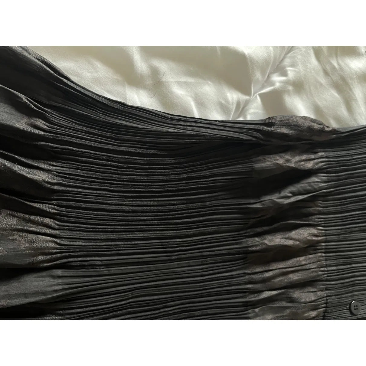 Pleated maxi dress in black