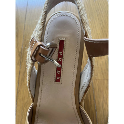 Linea Rossa bow espadrilles in brown