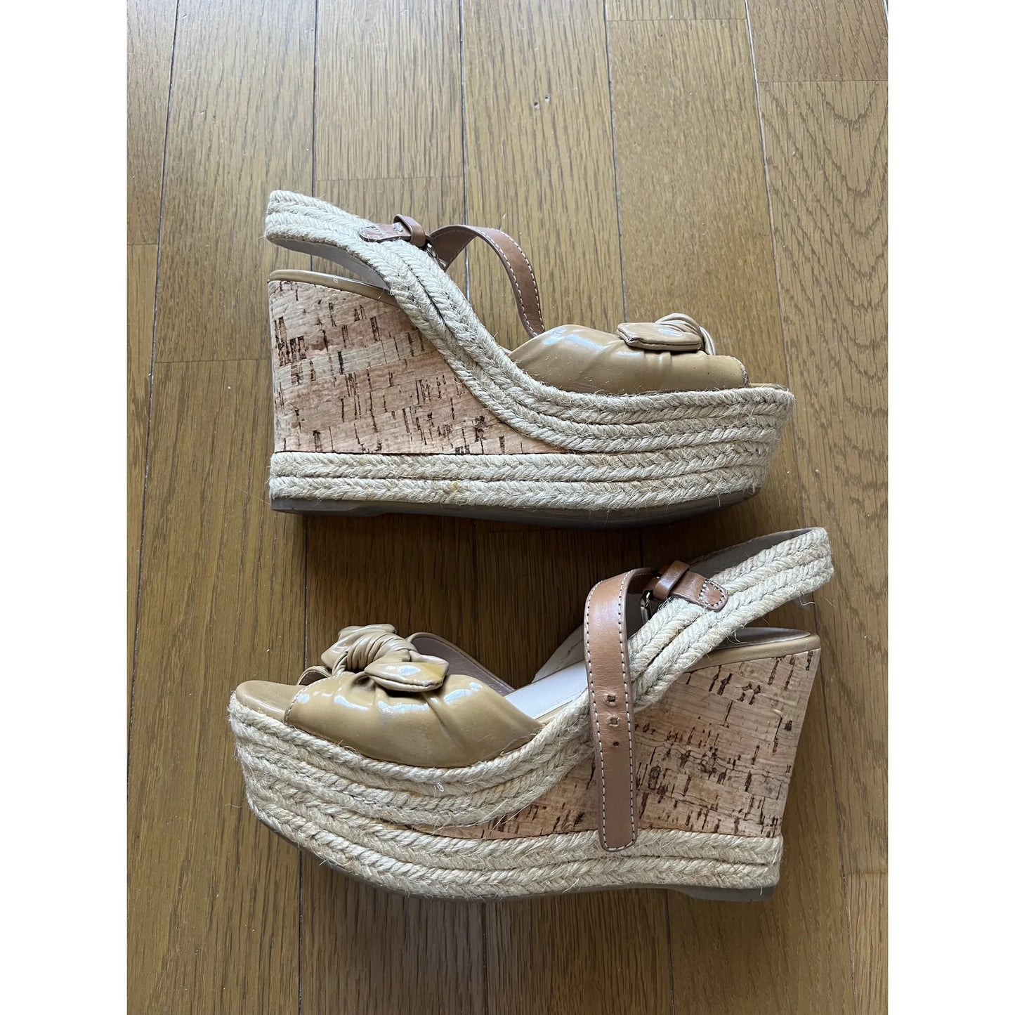 Linea Rossa bow espadrilles in brown