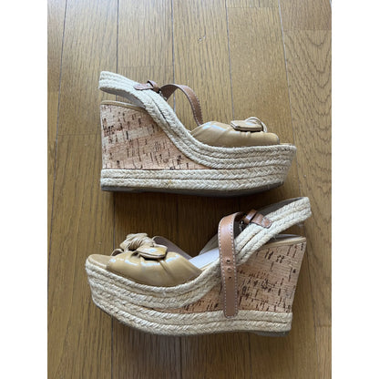 Linea Rossa bow espadrilles in brown