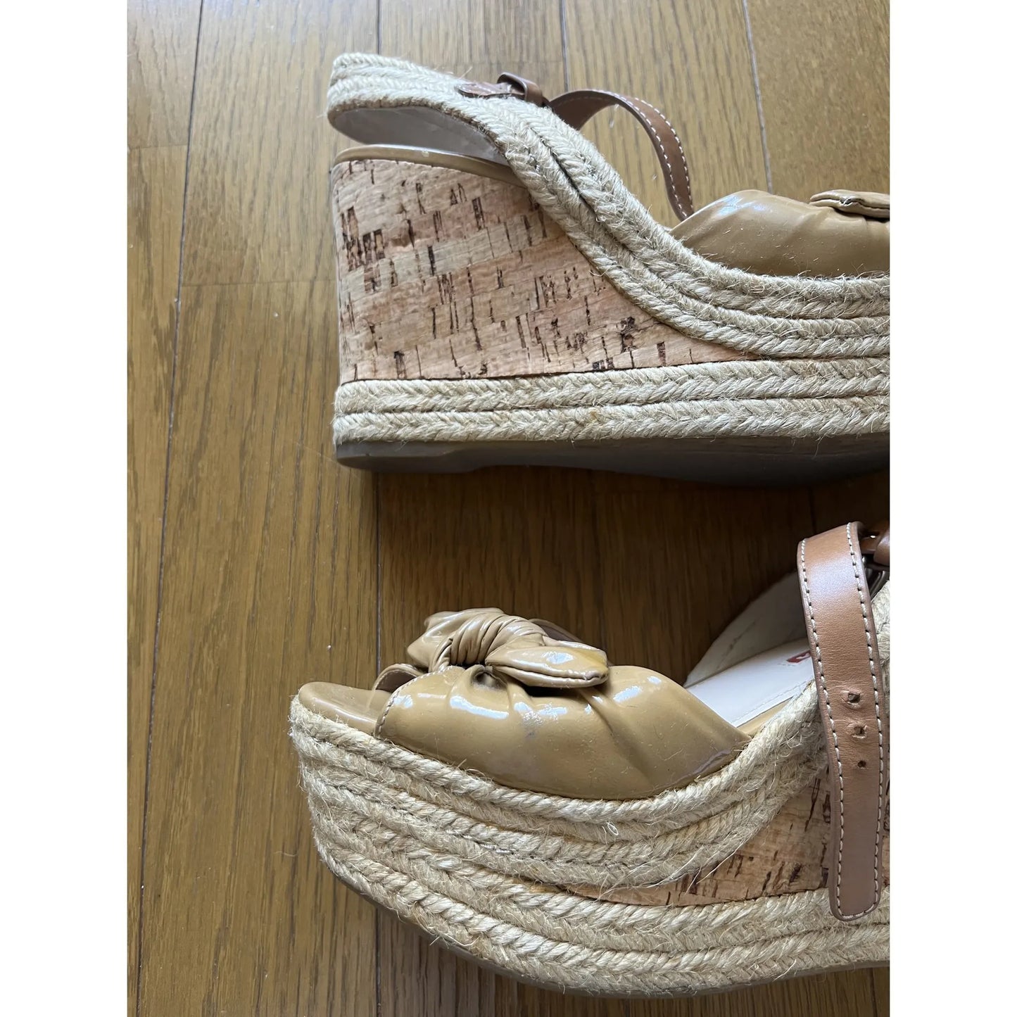 Linea Rossa bow espadrilles in brown