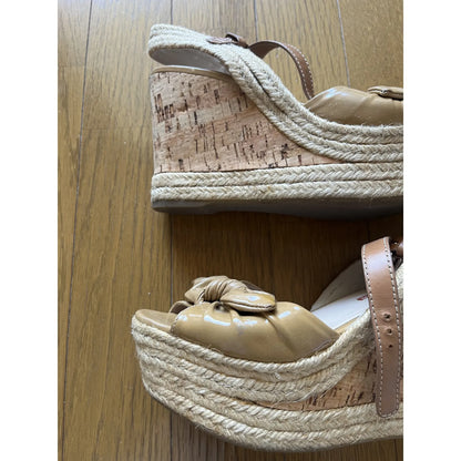 Linea Rossa bow espadrilles in brown