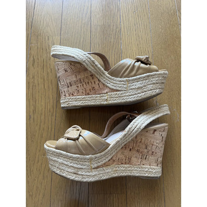 Linea Rossa bow espadrilles in brown