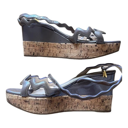 Brown platform espadrilles