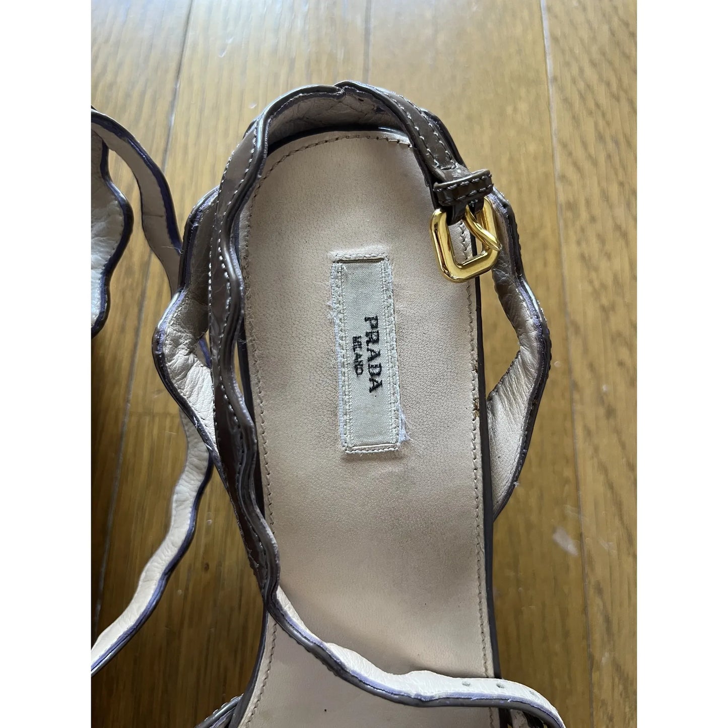 Brown platform espadrilles