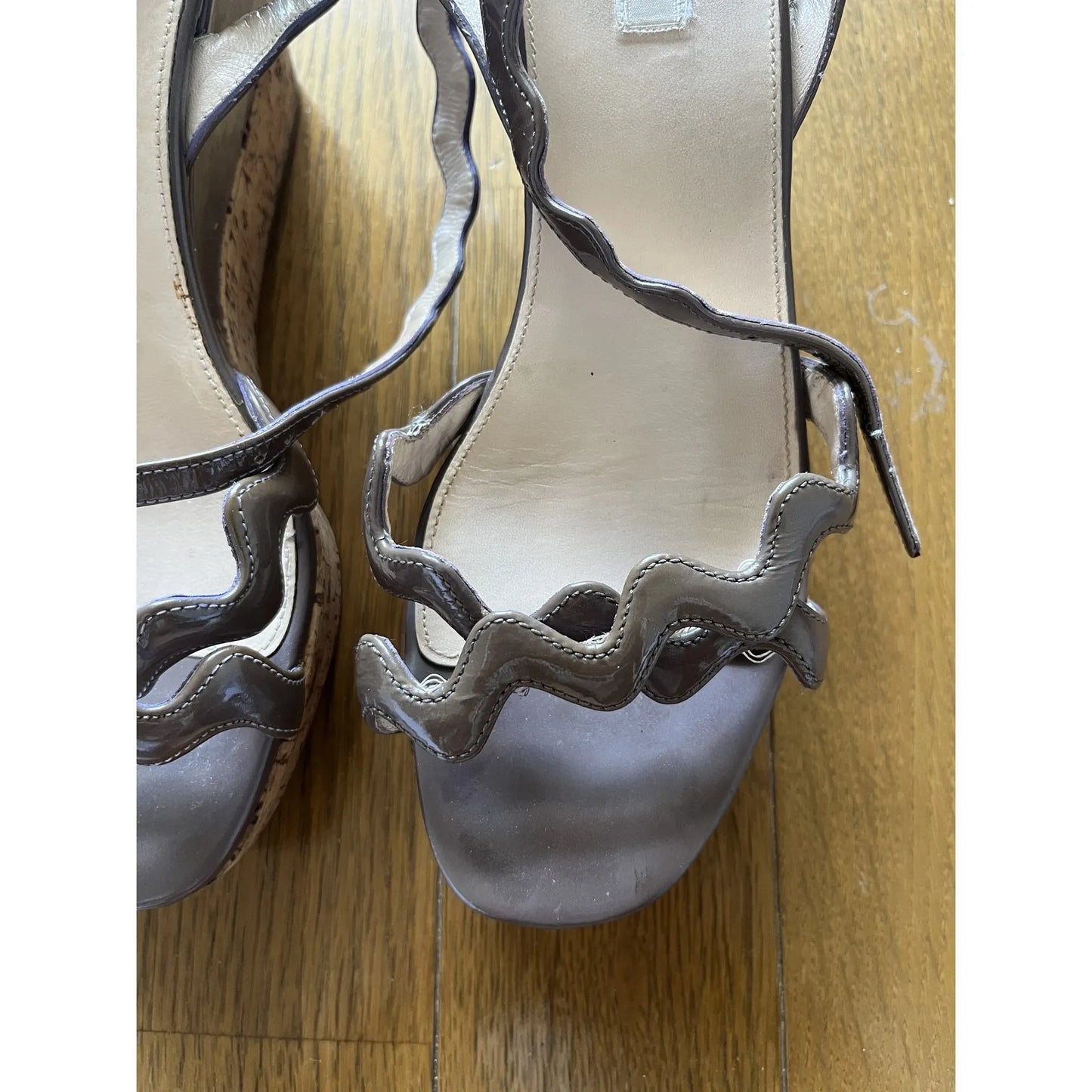 Brown platform espadrilles