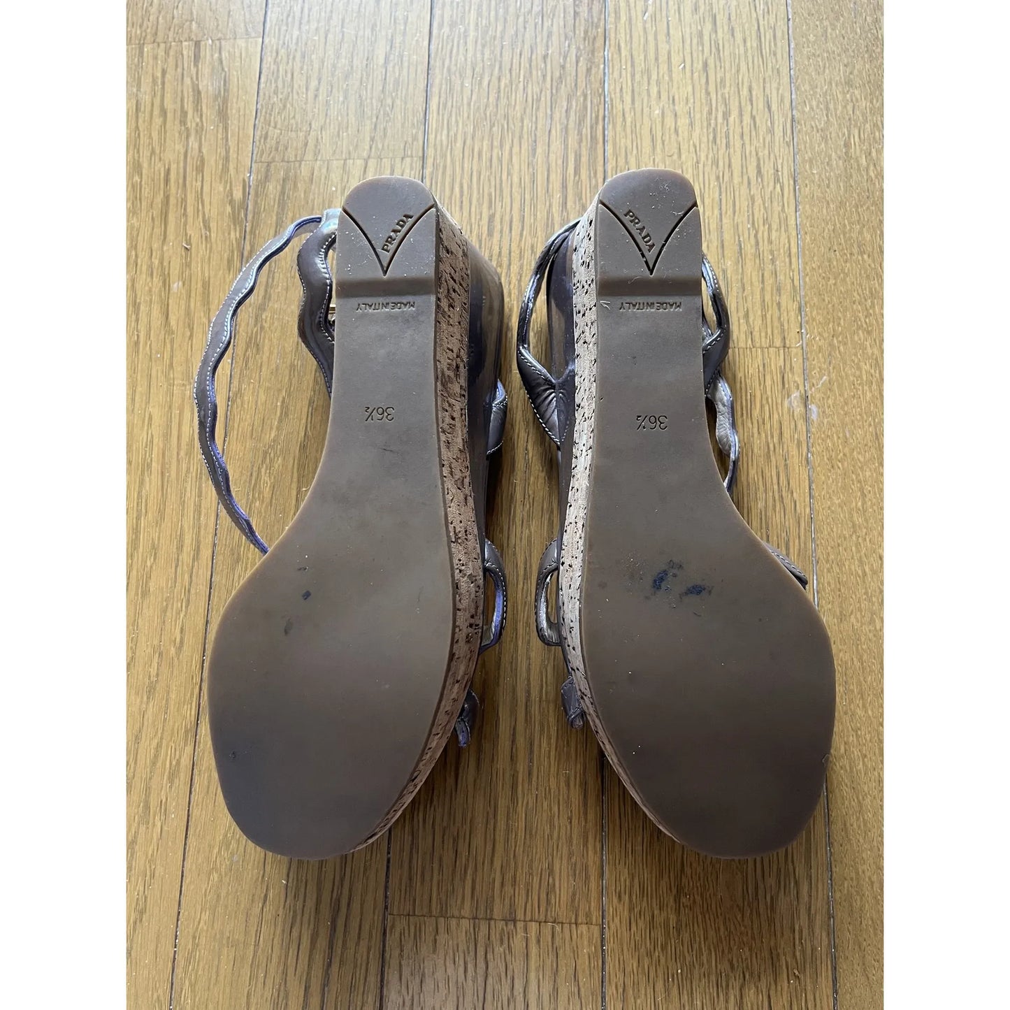 Brown platform espadrilles