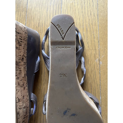 Brown platform espadrilles
