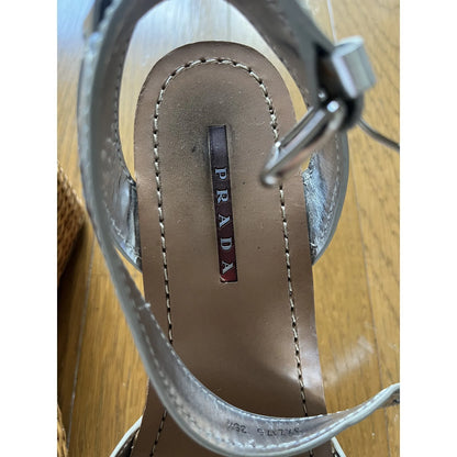 Silver platform espadrilles