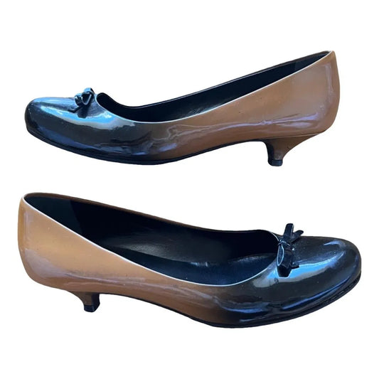 Bow ballet flats in black